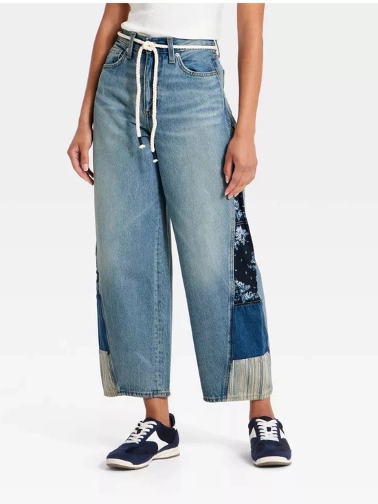 Denim - NWT | Women's High-Rise Easy Barrel Bandana Print Jeans - Universal Thread Sz 16